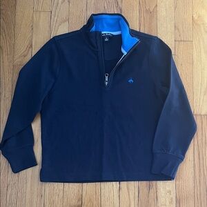 Brooks Brothers Boys Navy Blue Half-Zip Sweater